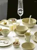 Миски блюдо набор домашних легких роскошных современных скандинавских стилей бирюзовый керамический подвеска