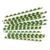 Tek Kullanımlık Bardak Pipetleri Bambu Baskılı Kağıt Meyve Makifleri Sallar Parti Malzemeleri