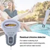 Medidor de nível de cloro CL2 profissional com sonda para piscina de piscina de água Spa Testador de água Testador de qualidade Testing Disposition Tool Tool