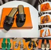 Oranje designer slippers voor dames dames oranne lederen flats glijbanen claquettes sandles mode luxe vrouw sandaal inermes schuifregelaars hermys hemers maat 35-42 99