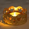 Candle Holders Luxury Retro Gold Hollow Holder Koronkowy stojak koronkowy stojak na dom do domu Dekoracja przyjęcia weselnego P15F