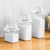 Lagerflaschen tragbarer Waschpulverspender mit Messbecher - luftdichtes Wäschereiflüssigkeitsglas für bequem und effizient