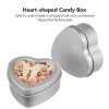 Metal Storage Stagno da 2 oz BASCHY BOX CANTAME Love Dessert Craft Silver Baking Cuore Cancile a forma di cioccolato Stampo