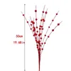 장식용 꽃 가짜 꽃 결혼식 거품 크리스마스 인공 반짝이 베리 줄기 가루 딸기 장식
