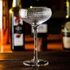 Şarap Gözlükleri 160ml Avrupa Grid Kokteyl Kurşunsuz Goblet Cup Ev Düğün Partisi Şampanya Martini Mojito