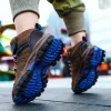 Boots Brown Hiking Boots For Kids Autumn Winter Boys Shoes Outdoor High Top Sneakers Girls Basket Walking Shoes School Student Boots
