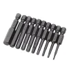 10 PCS SAE/METRIC HEX HEAD ALLEN WRENCH DRILL BIT SET 1/4 "직경 퀵 릴리스 Shank Magnetic Screwdriver Bit Set