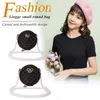 Shoulder Bags Temperament Crossbody Handbags Leisure Solid Color Mini Round Bale Elegant Lattice Bowknot Heart Women Bag