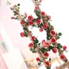 Decoratieve bloemen 1 stks Rose kunstmatige wijnstok diy bruiloft decoratie lente herfst nep bloem thuiskamer decor muur hangende slinger planten