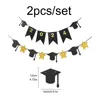 Party Decoration 2024 Bachelor's Hat Graduation Flag-raising Layout Banner Po Pull Flowers.