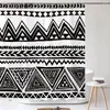 Tende per doccia arte tende boho con ganci in tessuto poliestere da bagno bohémien bagno minimalista bianco e nero