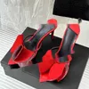 Kapcie krystalicznie zamszowe bownot z wysokimi obcasami kobiety Bling swobodne spiczasty otwarte buty imprezowe letnie projekt dla damskich mułów