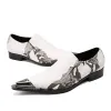 Boots Christia Bella Plus Size Men Flats Oxfords Gloednieuwe bedrijfsfeestjesschoenen Witte mode Echte lederen schoenen voor mannen