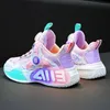 Sneakers Girls Casual Running Shoes Light Comfortable Children Tennis Shoes Rotate Button Vamp Trainers for Kids Boy Shoes 240401