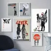 Scandinavian proste graffit na ścianie sztuki pop pop Banksy HD Canvas Painting Plakat Drukuj domowy sypialnia dekoracja salonu