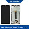 6.1 "Original Display för Motorola Moto E6 Plus LCD -pekskärm Sensor Digiziter Assembly Byt ut XT2025-1 -2 LCD med ram