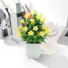 Decoratieve bloemen 1 stc kunstmatige potplanten faux bloemen arrangementen voor bureau huis en kantoor decor plastic vaas woonkamer l5