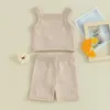 Set di abbigliamento per bambini outfit da bambina estate stampa floreale canotta a camisto pantaloncini elastici set boho vestiti