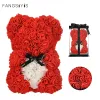 1pcs 25cm Rose ours mousse artificielle fleur de rose en peluche en peluche