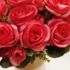 Dekorative Blumen künstliche Rosenstrauß Seide für Braut Hochzeit Home Room Tisch gefälschte Dekor Outdoor DIY Party Valentinstag Geschenk