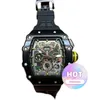 Mens Watch New Mechanical-SHIRTES WORDS RM11-03 Quality Luxury Mens Mecanics Business Leisure Full Automatic Black Céramic Ruban Designer de haute qualité