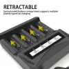 1/2/4 SLOT USB SMART LCD Battery Charger pour 18650/26650 / 21700/18500/16340/145004.2V Batterie au lithium rechargeable Ni-MH AA / AAA