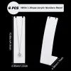 6 Pcs Plastic Necklace Stand 4.3 Inch Height Earring Stand, White L-Shape Pendant Display Stand, Mini Jewelry Holder