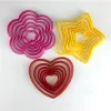 6pcs Fondant Cake Stampo Embosser Geometric Heart Star Flowie Cookie Ciscuit Biscuit Stamp Plunger Embossing Cake Decorating Tools