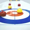 Game di curling da tavolo per bambini, famiglie per adulti divertiti da gioco sportivo indoor arrivare con pietre di curling da tavolo, facile da rilasciare