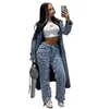 Mujeres Jeans vintage de mujeres Sexy Y2K Streetwear Casual Tassel Fringe STRING Pantalones de mezclilla