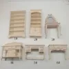 1:12新しいDIYミニチュアドールハウス木製ミニチュアドールハウス家具モデルプレイハウスおもちゃキャビネットテーブルドールハウスアクセサリー