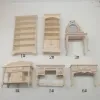 1:12 Neues DIY Miniaturpuppenhaus Holz Miniaturpuppenhaus Möbel Modell Spielzeug Spielzeugschrank Tisch Puppenhaus Accessoires