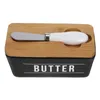 Dinnerware Sets Butter Box Storage Keeper Tray With Lid Dish Cheese Holder For Refrigerator Stainless Steel Wide