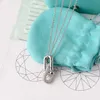 Tasarımcı Bicyclic Ring Kolye Lüks Shiny 925 STERLING Gümüş Elmas Kolye Kadınlar Moda Metal Kolyeler Kolyeler Lüks Popüler Erkekler Mücevher Hediyeleri Seviyor