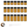 Bottiglie di stoccaggio 20pcs 3 ml 5 ml Amber trasparente piccoli fiale di vetro di vetro marrone contenitori di reagenti da laboratorio con coperchi a vite