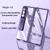 Custodia di placcatura di lusso per Honor Magic V2 Flip Flip Clear Telefono Custodia per Magic V 2 Invisible Stand Shock Aoffth Bumper Magicv2