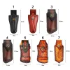 High Quality Leather Fold Knife Scabbard Camp Outdoor Carry Flashlight Case Knife Sheath Holster Belt Loop Case Sheath Holder