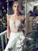Riki Dalal 2024 Bröllopsklänningar Jumpsuit med avtagbar kjolspetsapplikationer Satin Brudklänningar Custom Made A-Line Wedding Dress