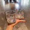 Wine Glasses Twisted Cup Coffee High Value Diamond-set Dazzling Glass Mug Irregular Latte Juice Milk Watercup Drinkware For Women