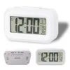 LED Digital Alarm Clock 12/24 Mode Electronic Digital Alarm Screen Desktop Clock Date Temperature Display with Night Lighting