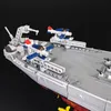 Buildmoc Military World War II USS Lowa BB-61 Battleships Building Blocks Warship Ship Boat Bricks Toys Children Birthday Presents
