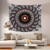 Tapestry personalizável Boho colaborista ioga manta de tapete