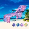 Stuhlabdeckungen Sommer Beach Cover Krawattenmikrofasel Handtuch Sonne Liege Urlaub Garten Schwimmbad Stühle mit Taschen Tragetasche