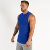 Men's Tank Tops Cotton Fitness Clothing Mens Plain Sleeveless Shirt Gym Stringer Top Blank Workout Muscle Tee Bodybuilding Vest