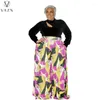 Pantalon de deux pièces pour femmes Vazn 2024 Fashion Casual Street Style Femmes Suit à manches longues Round Cou Top Poches élastiques PrintEd Lady 2 Set