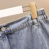 Grote plus size y2k denim rok voor dames hoge taille mode zomer zomer sexy mini rokken vrouwelijke straatkleding 240328