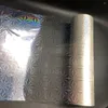 Adesivos de janela 120m holográfico transparente de papel alumínio rolos de papel para lasinador transferência de calor cartão de impressora artesanato 21cm