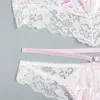 Reggiseni set push up mutandine mutande da donna biancheria da donna Sweet Girl set di biancheria da fuoco di alta qualità in pizzo