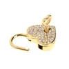 10Styles Nouveaux diamants en coeur Forme vintage ancienne style antique mini archaize clés de clé Lock avec clé