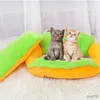 Cat Lits meubles Hot dog en forme de animal de compagnie nid de coussin de chien matelas de lit de chat série chaude akita chien en peluche en peluche